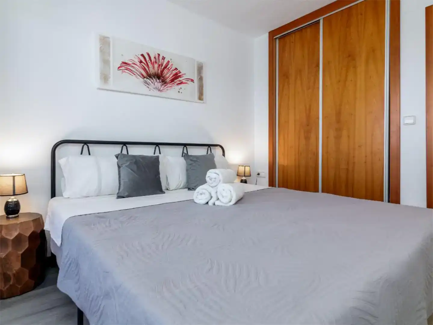 Bedroom of Apartments for rent in Benidorm  with Air Conditioner, Private garden and Swimming Pool