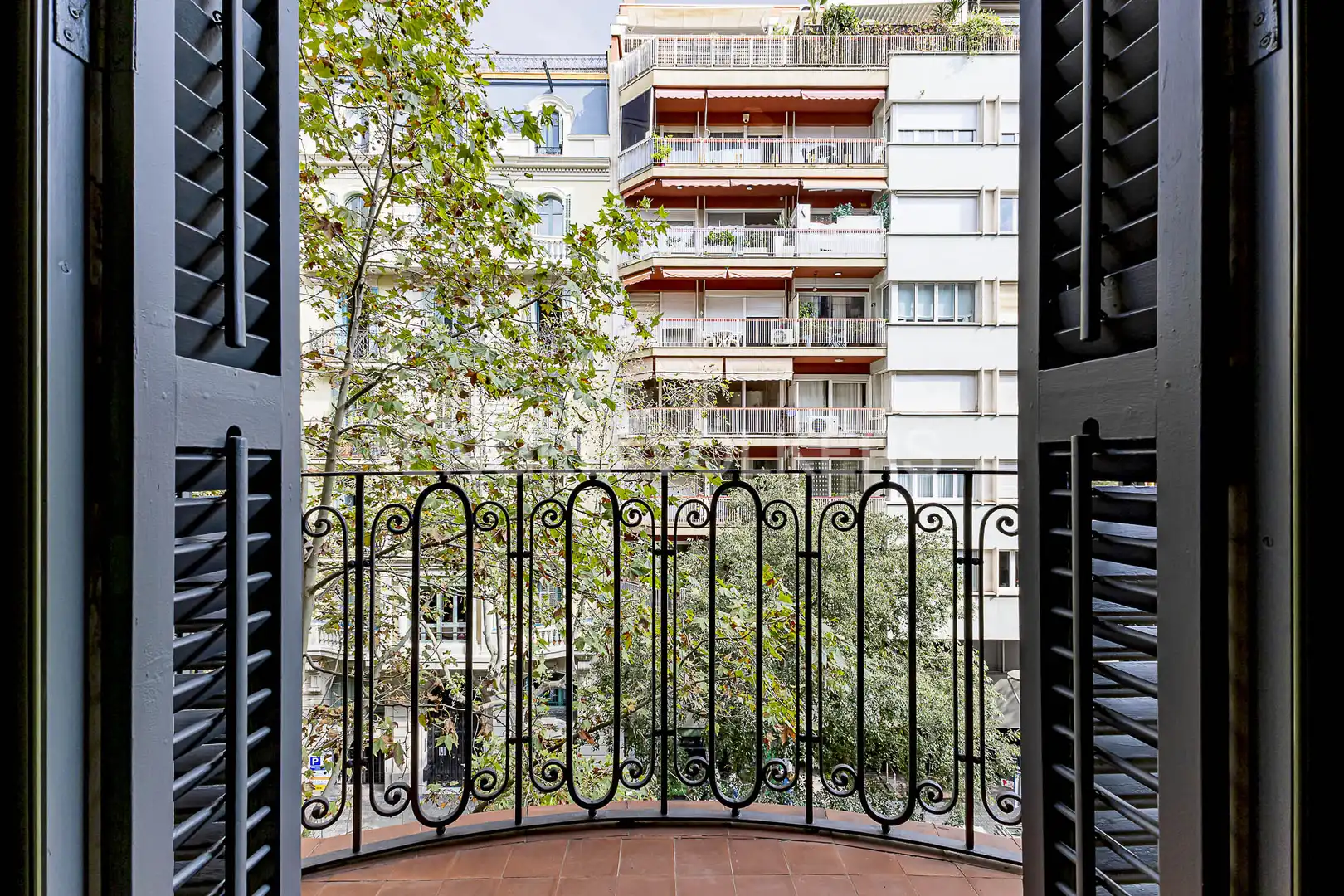 Terraza de Piso de alquiler en Barcelona con Aire acondicionado, Calefacción y Parquet