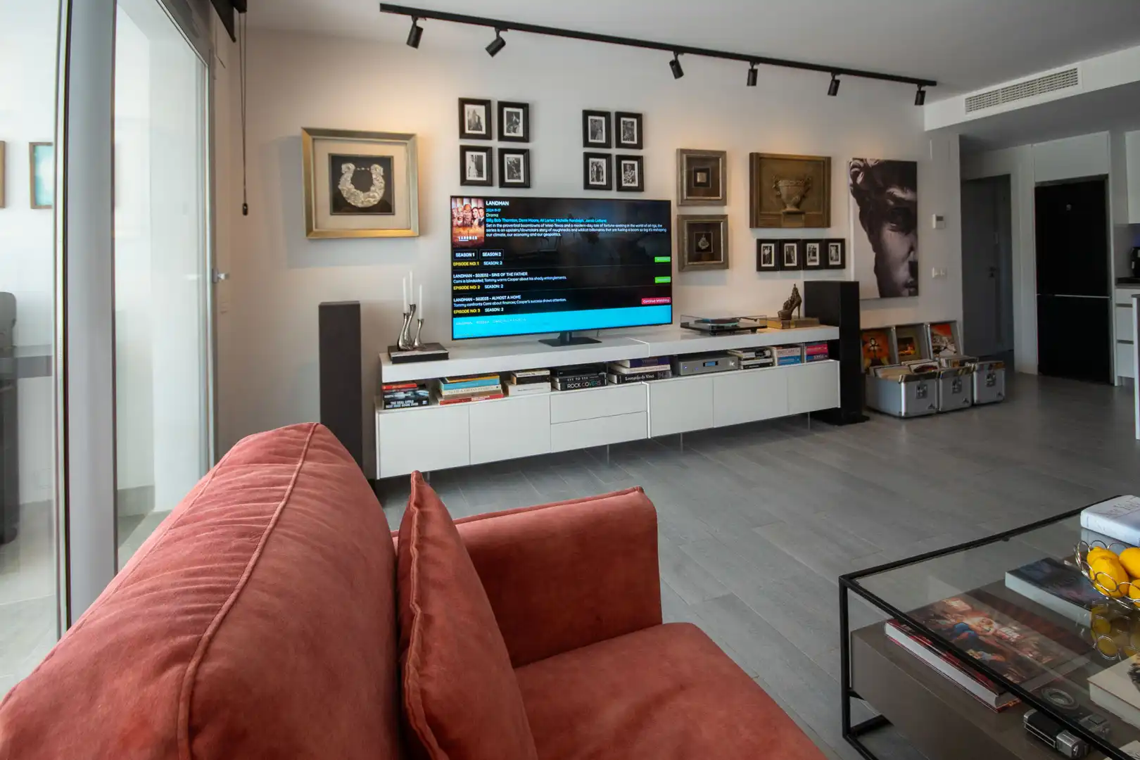 Sala de estar de Piso en venta en Mijas con Aire acondicionado, Jardín privado y Terraza