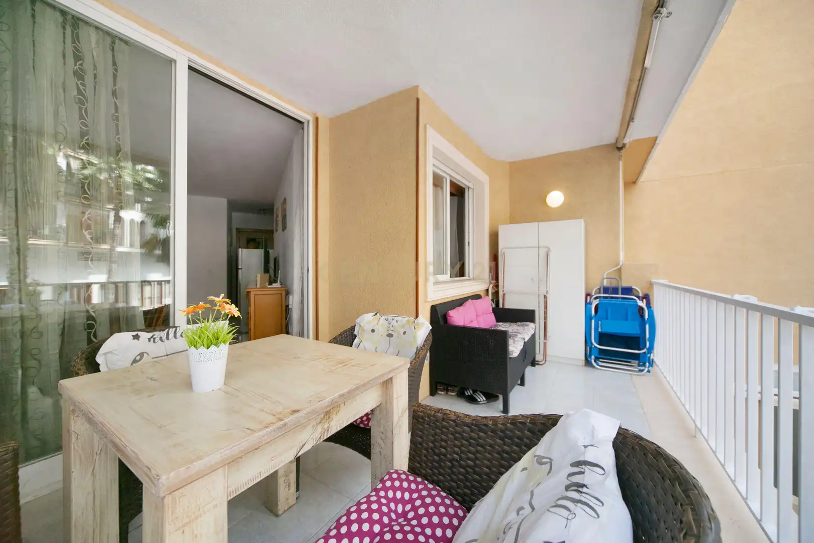 Terraza de Apartamento de alquiler en Calpe / Calp con Aire acondicionado, Horno y Lavadora