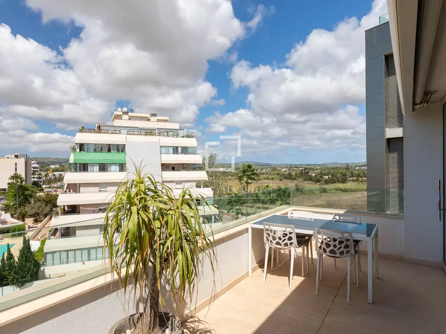 Terrace of Flat for sale in Eivissa  with Air Conditioner, Swimming Pool and Furnished
