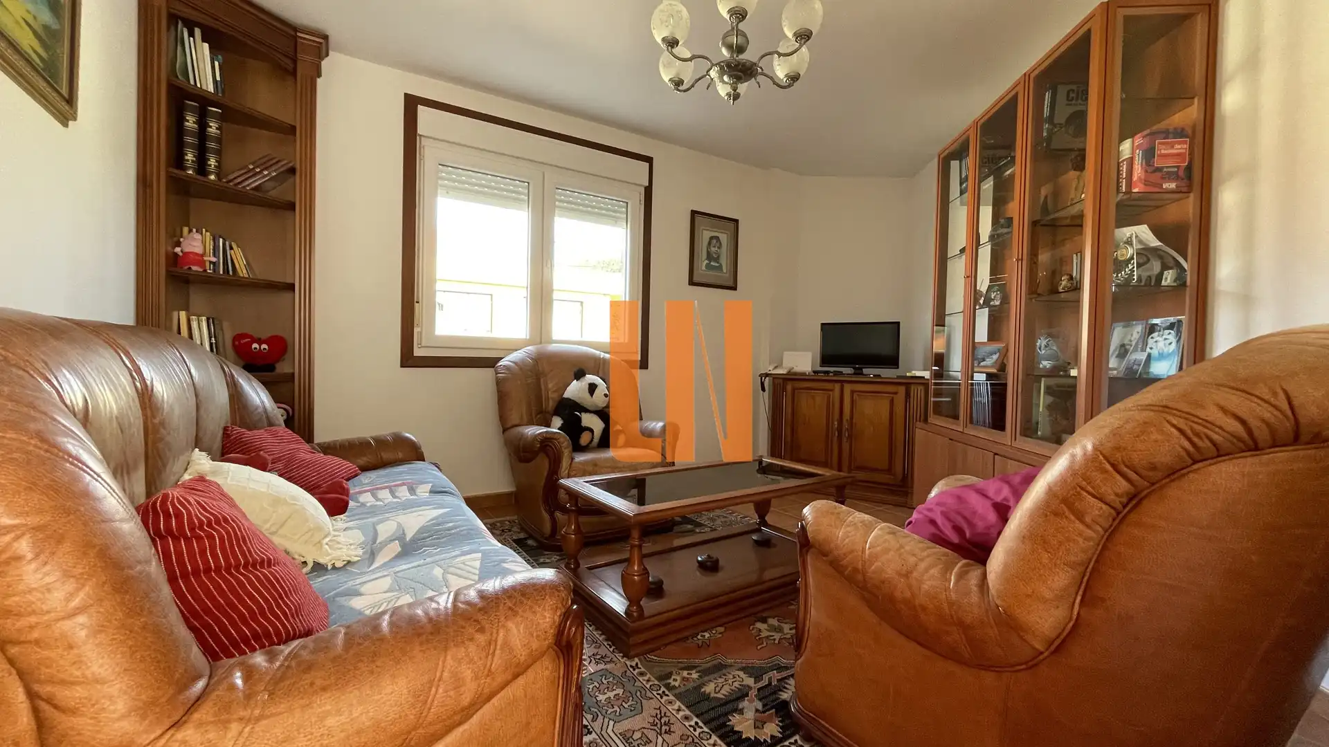 Living room of Detached homes for sale in Arteixo  with Private garden, Parquet flooring and Terrace