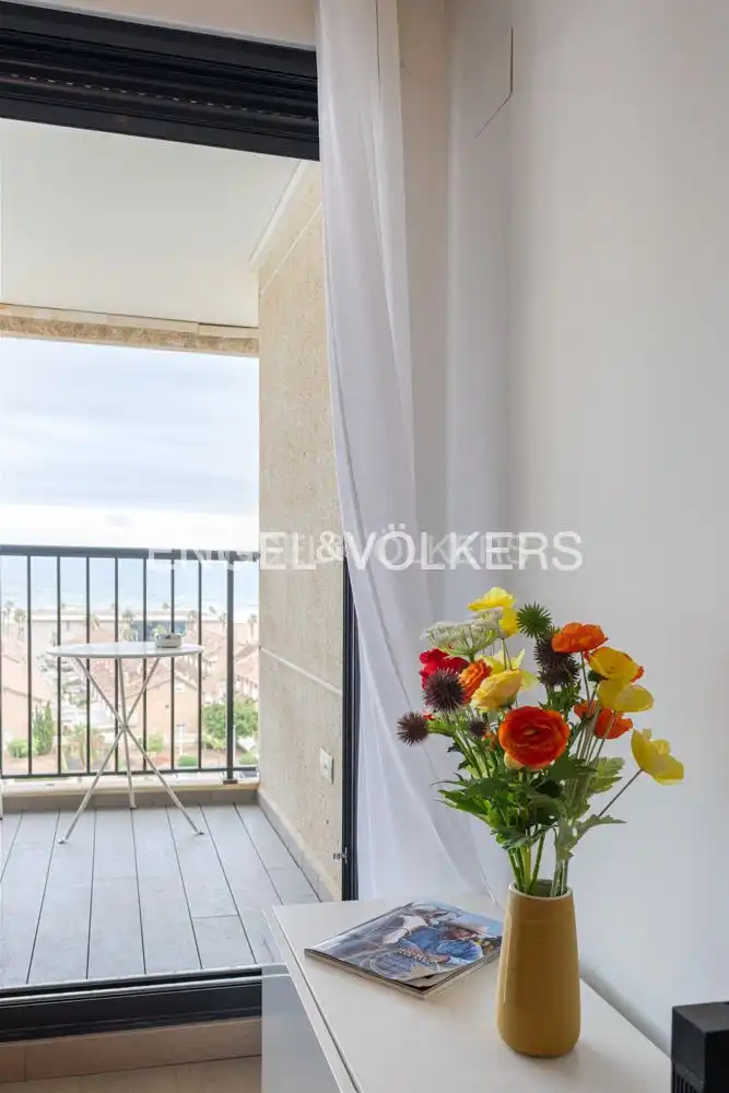 Balcony of Flat for rent in Alboraya  with Air Conditioner, Heating and Private garden