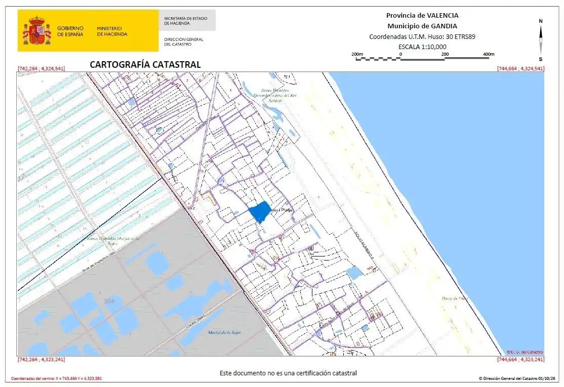 Vista exterior de Terreno en venta en Playa de Gandia