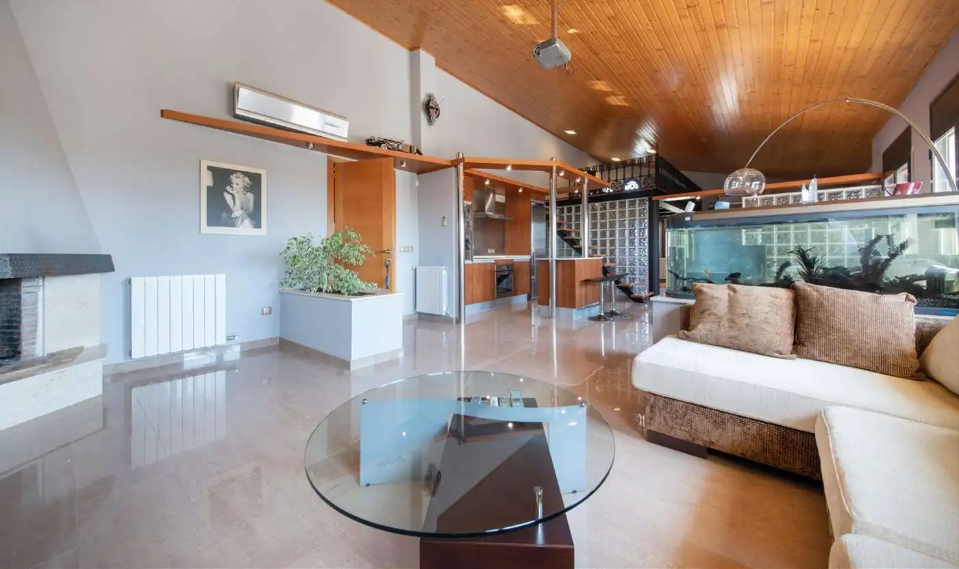 Sala de estar de Casa o chalet en venta en Vilobí del Penedès con Aire acondicionado, Calefacción y Terraza