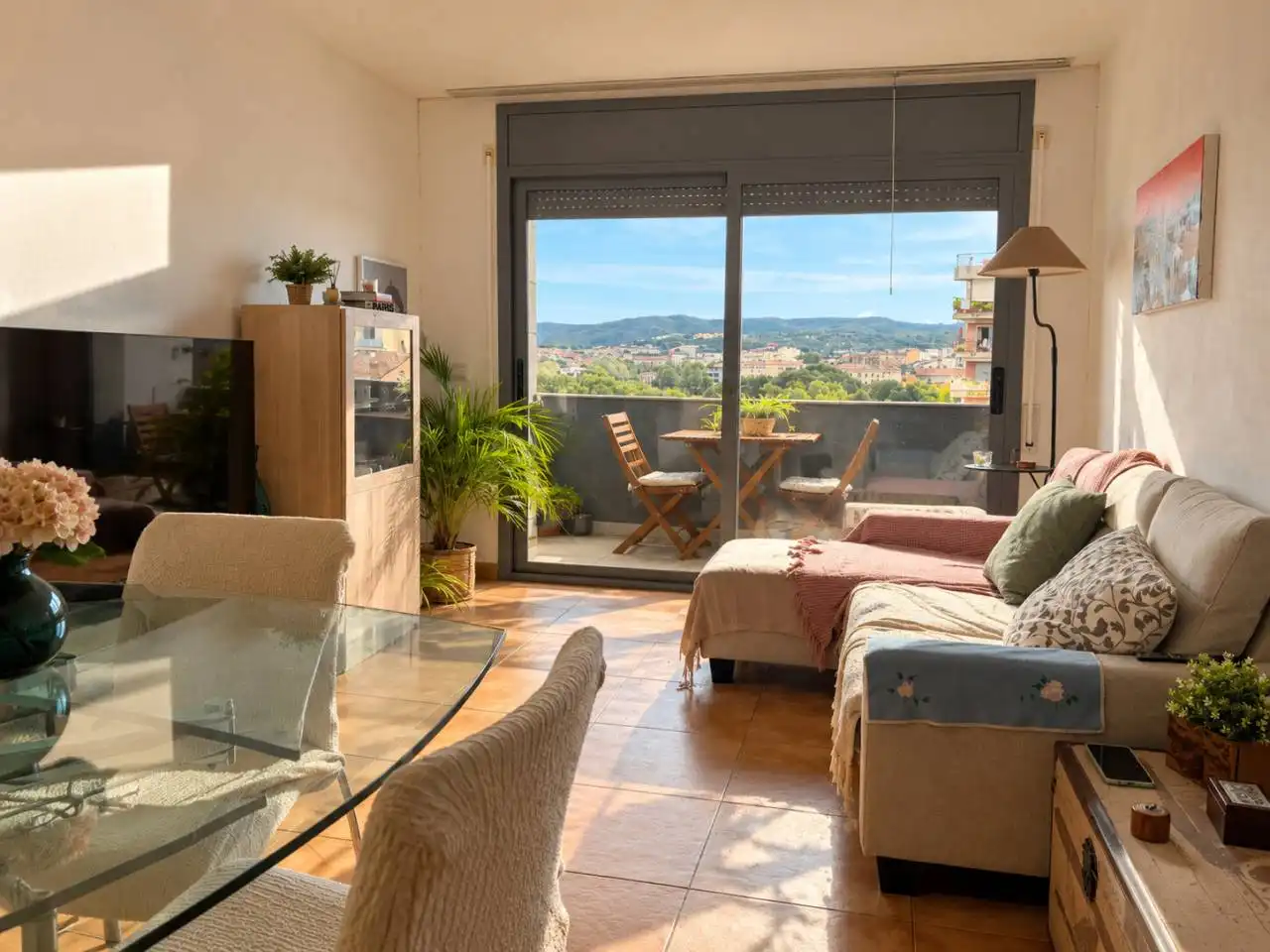 Sala de estar de Piso en venta en Girona con Calefacción