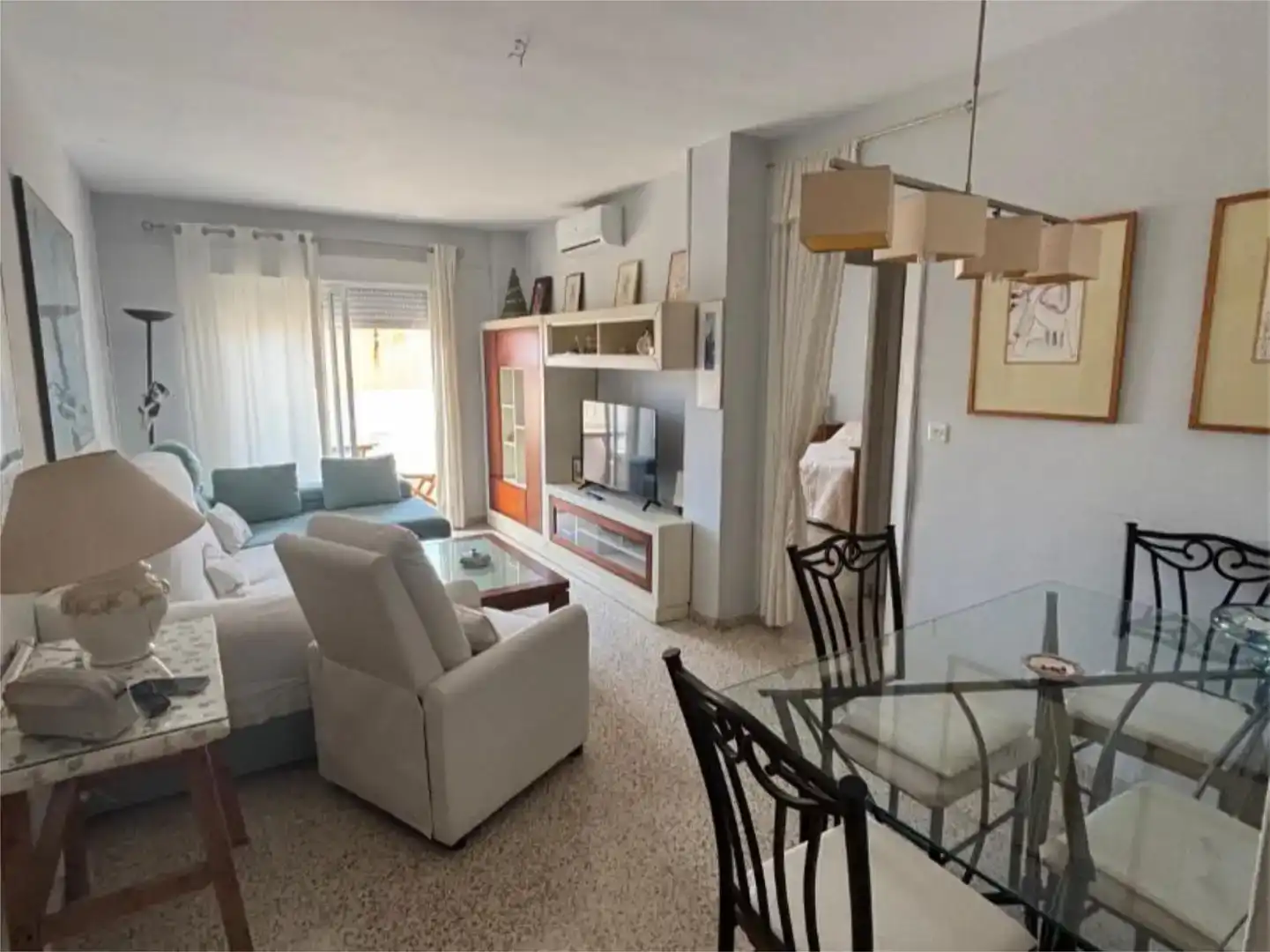 Wohnzimmer von Wohnung zur Miete in Motril mit Klimaanlage, Parkett und Möbliert
