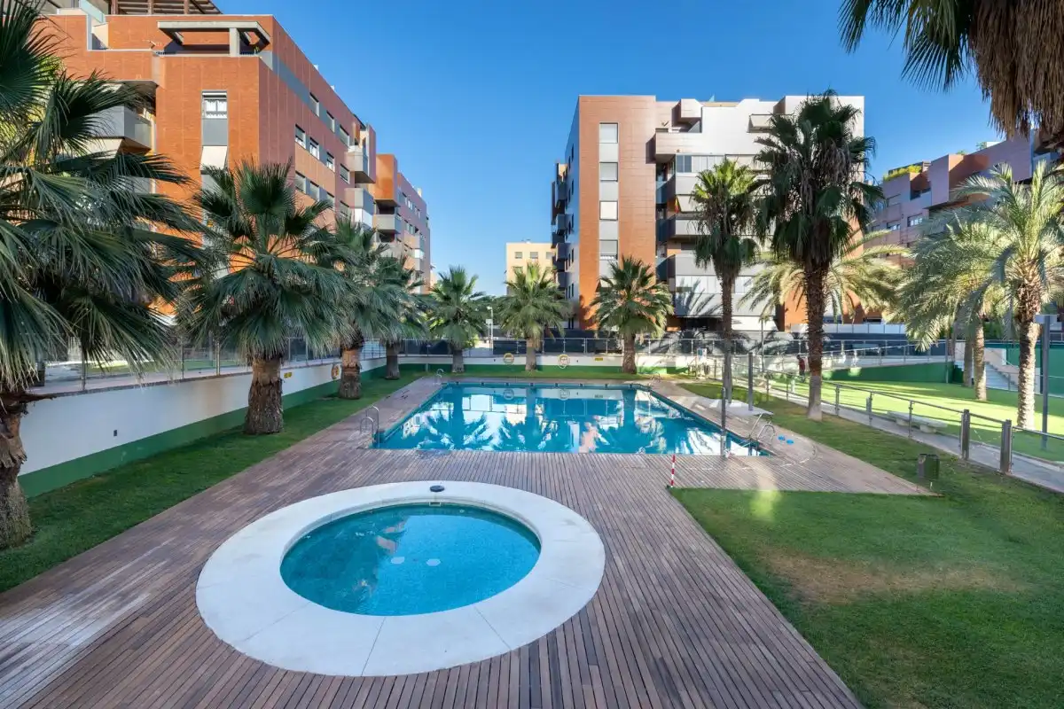Swimming pool of Flat for rent in Granada  with Heating, Private garden and Storage room