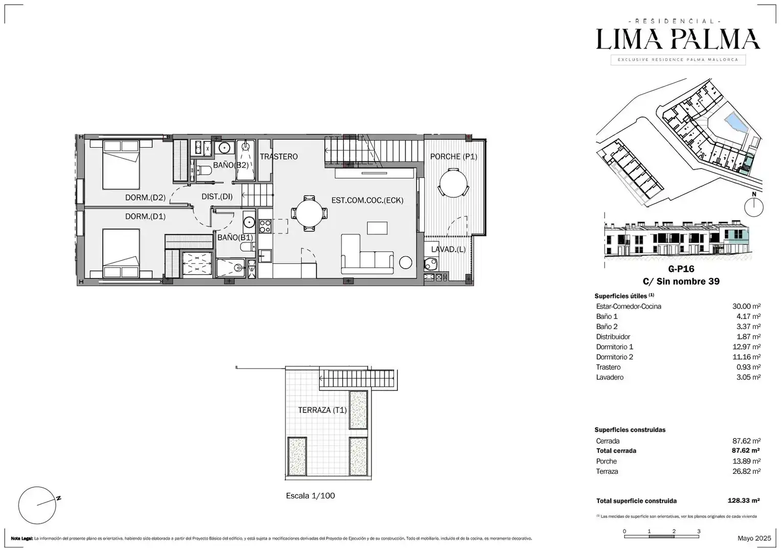 Dachboden zum Verkauf in  Palma de Mallorca mit Klimaanlage, Privatgarten und Terrasse