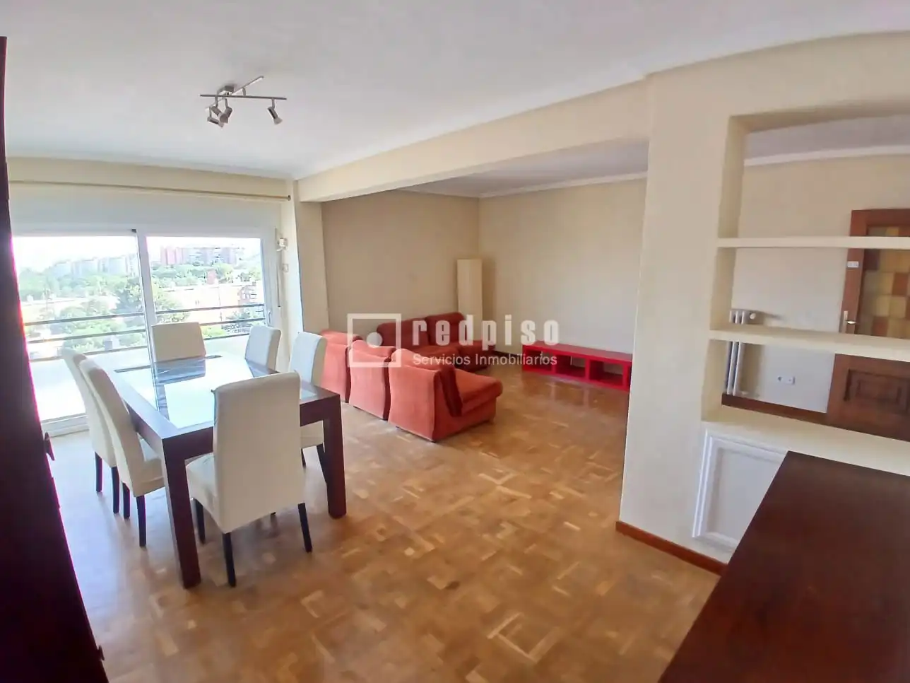 Sala de estar de Piso de alquiler en Madrid con Calefacción, Parquet y Terraza