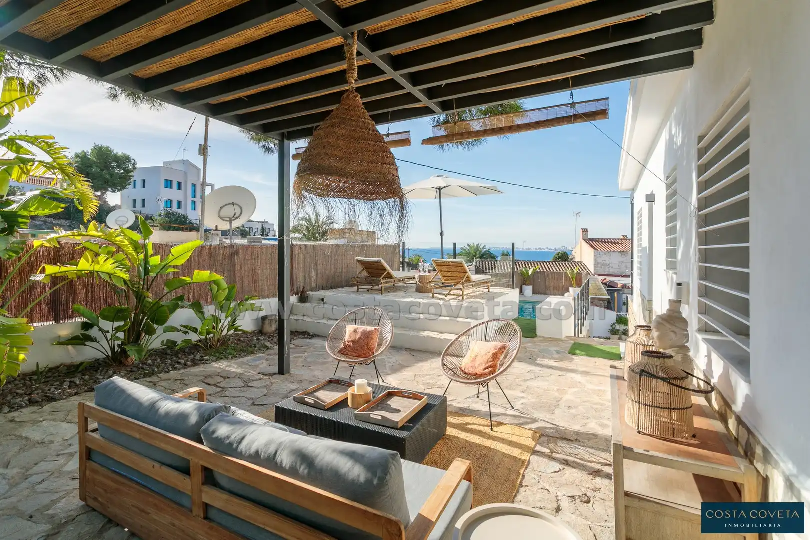 Terrassa de Casa o xalet en venda en El Campello amb Aire condicionat, Jardí privat i Terrassa