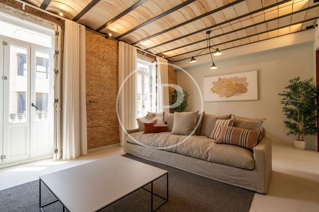 Living room of Flat to rent in  Valencia Capital  with Air Conditioner, Heating and Furnished