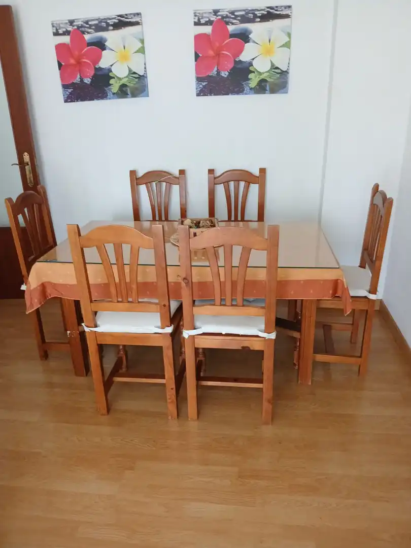 Dining room of Flat for rent in Huelva  with Air Conditioner, Parquet flooring and Terrace