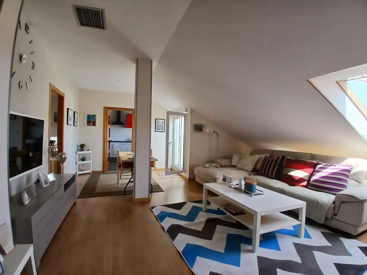 Wohnzimmer von Wohnung zum Verkauf in Muros mit Heizung, Terrasse und Abstellraum