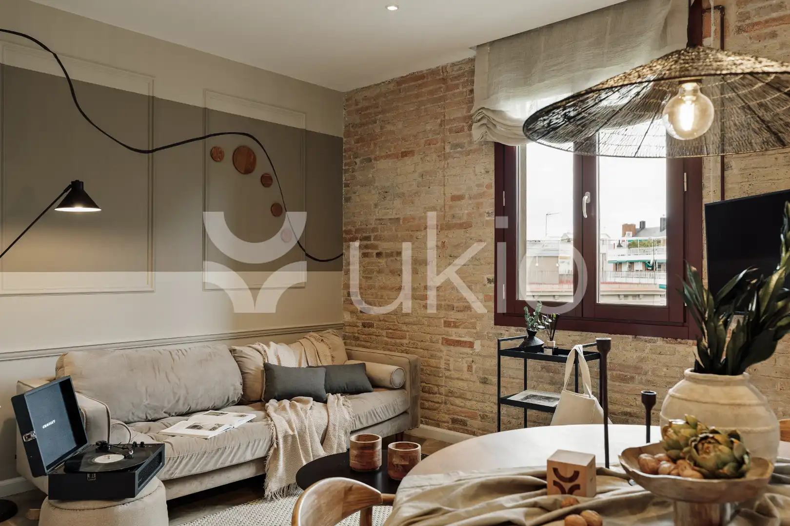 Sala d'estar de Apartament de lloguer en Barcelona amb Aire condicionat, Calefacció i Moblat