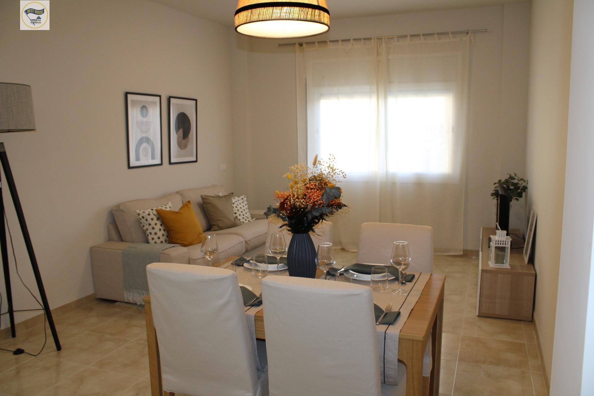 Living room of Flat for sale in L'Aldea  with Air Conditioner, Heating and Balcony