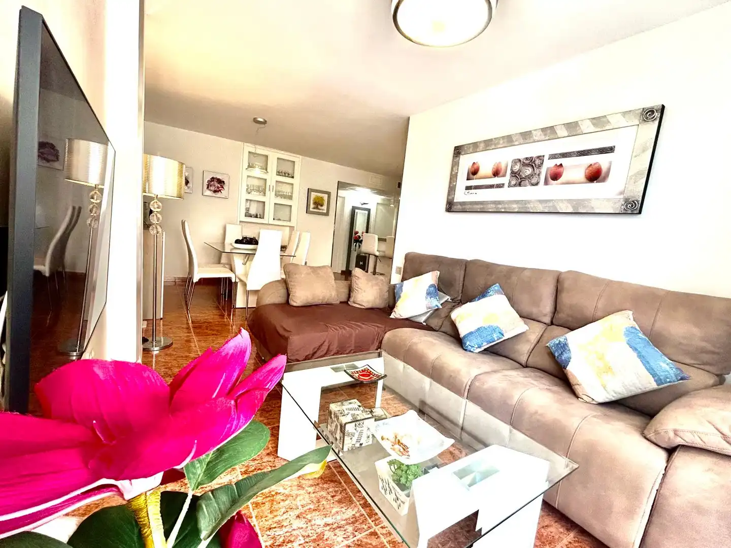 Wohnzimmer von Wohnung zum Verkauf in El Ejido mit Klimaanlage, Heizung und Terrasse