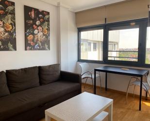 Sala d'estar de Apartament de lloguer en  Madrid Capital amb Aire condicionat, Moblat i Forn