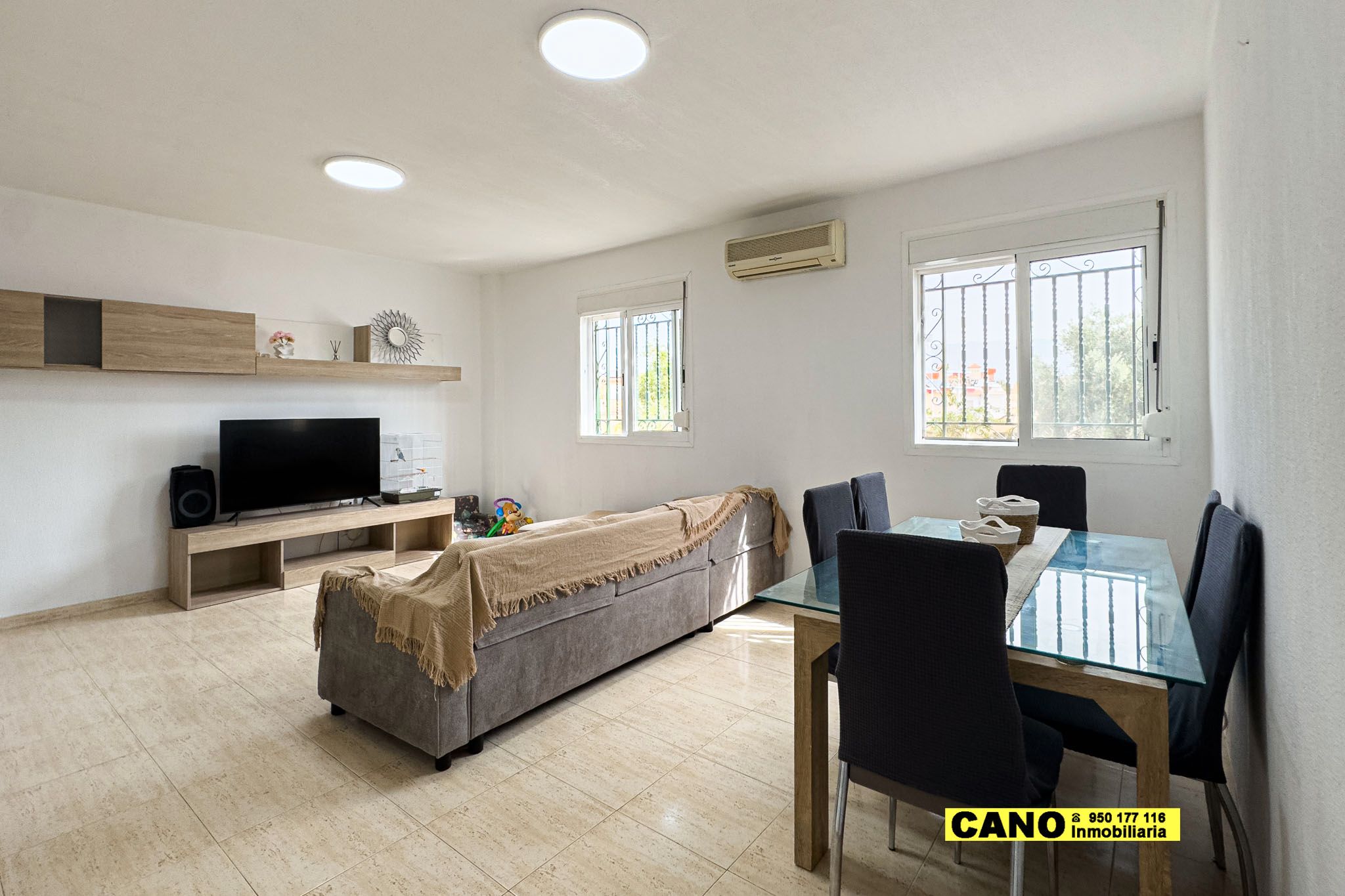 Living room of Flat for sale in Huércal de Almería  with Air Conditioner, Heating and Terrace