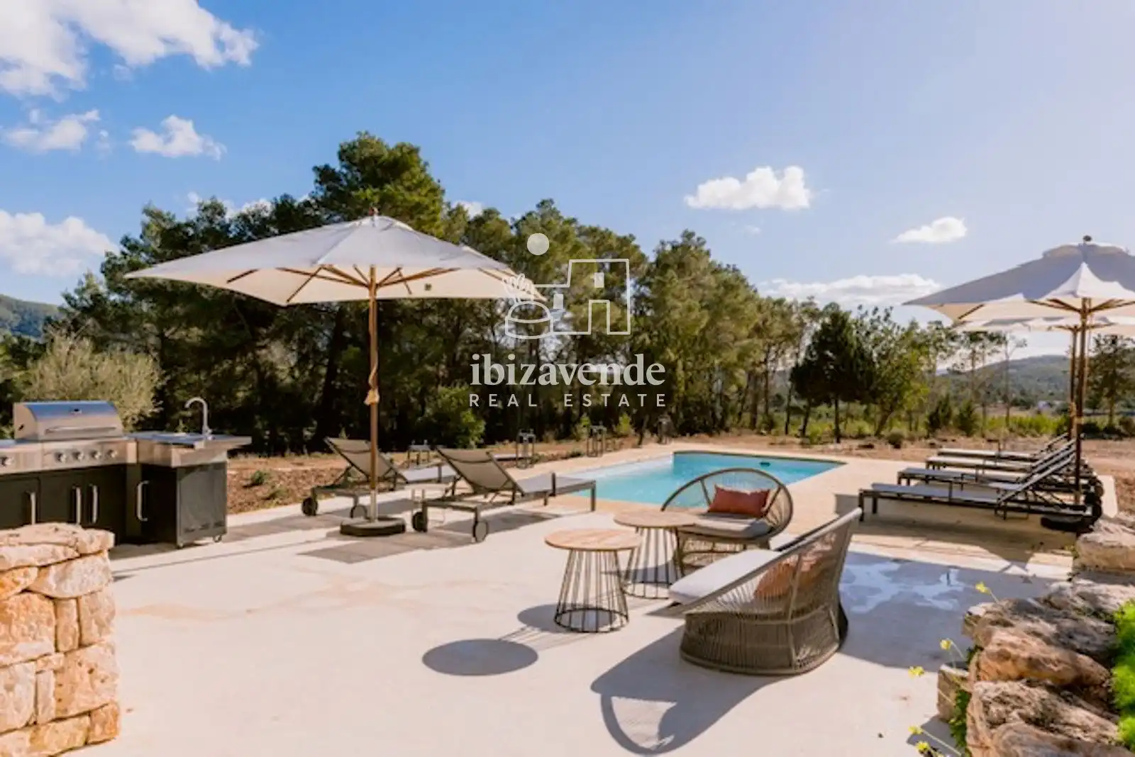 Garden of Houses for rent in Sant Joan de Labritja  with Air Conditioner, Heating and Private garden