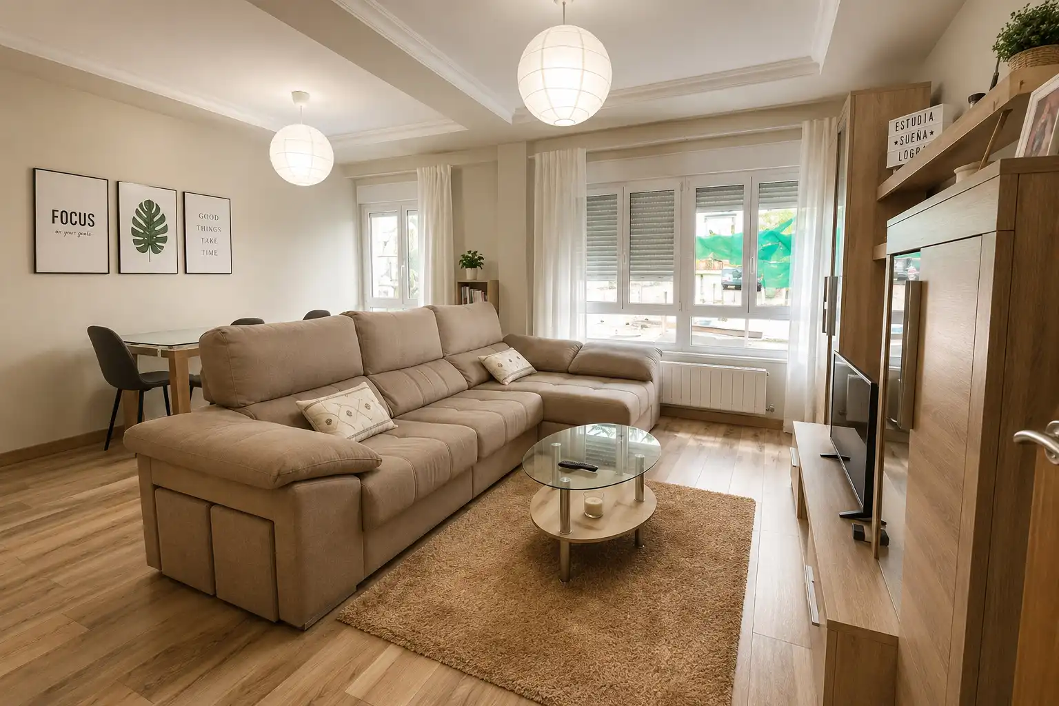 Living room of Flat for rent in Santander  with Heating, Furnished and Oven