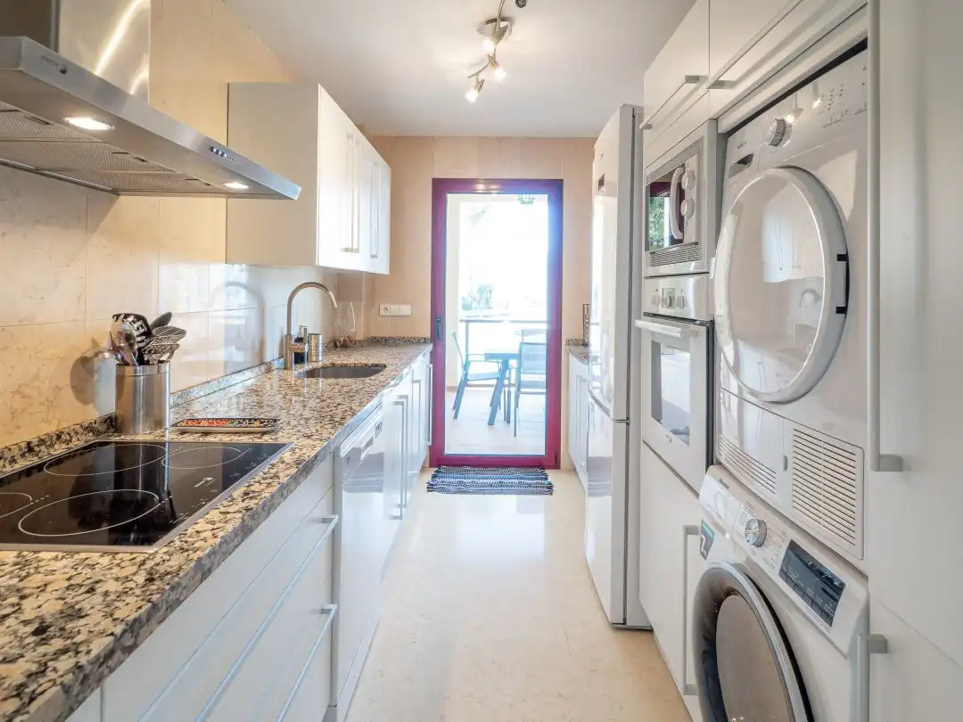 Kitchen of Flat for rent in Sotogrande  with Air Conditioner, Heating and Terrace