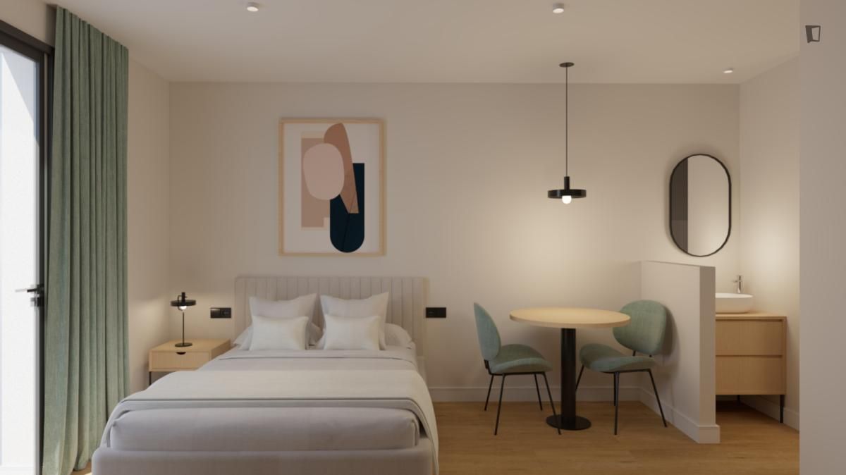 Habitación de Estudio de alquiler en Getafe con Aire acondicionado, Calefacción y Amueblado