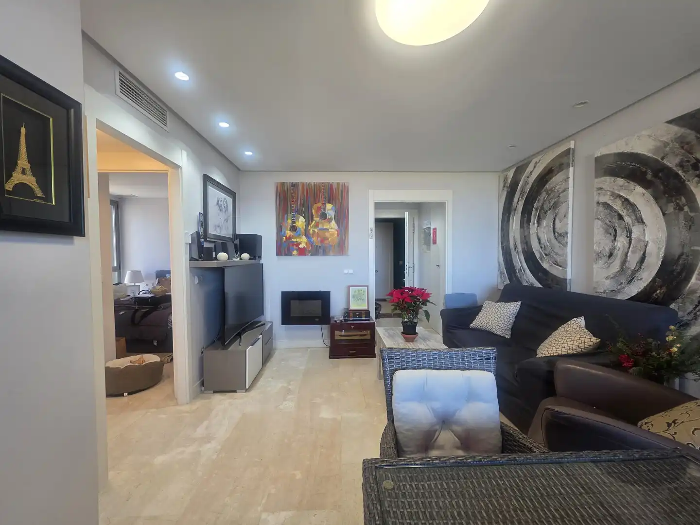 Wohnzimmer von Maisonette zum Verkauf in El Verger mit Klimaanlage, Privatgarten und Terrasse