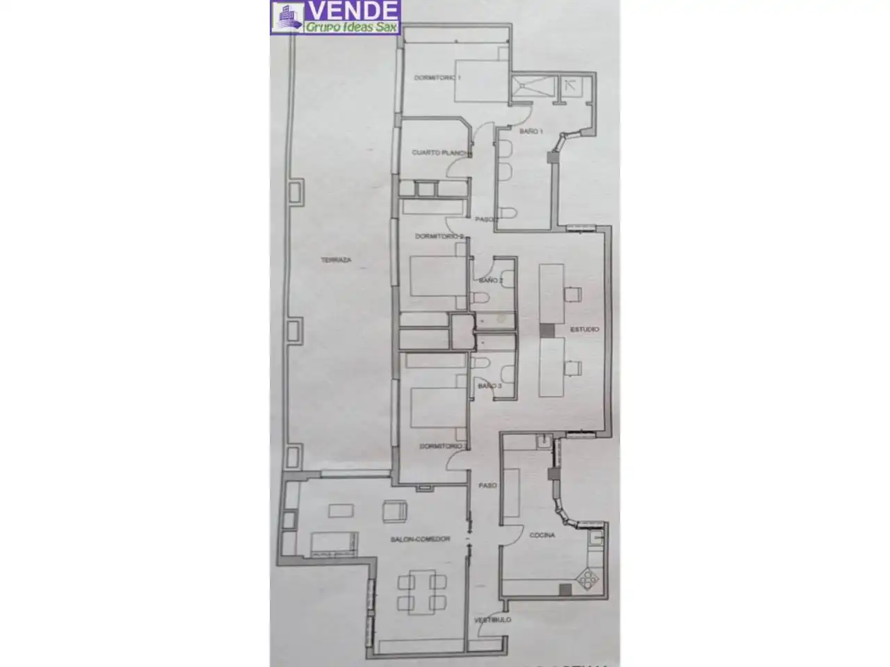 Dachboden zum Verkauf in Elda mit Heizung, Terrasse und Möbliert