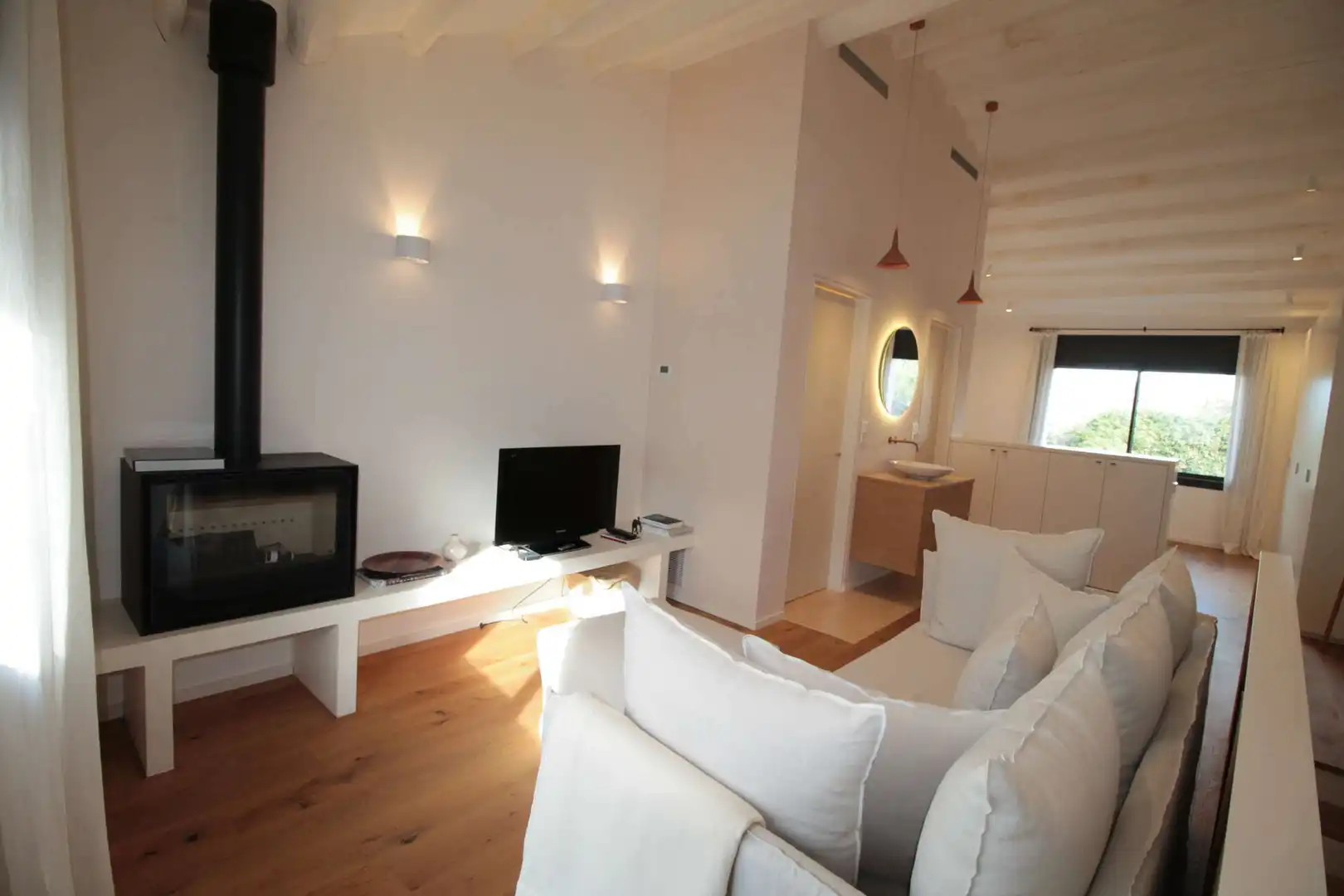 Sala de estar de Casa o chalet en venta en Vilajuïga con Aire acondicionado, Calefacción y Jardín privado