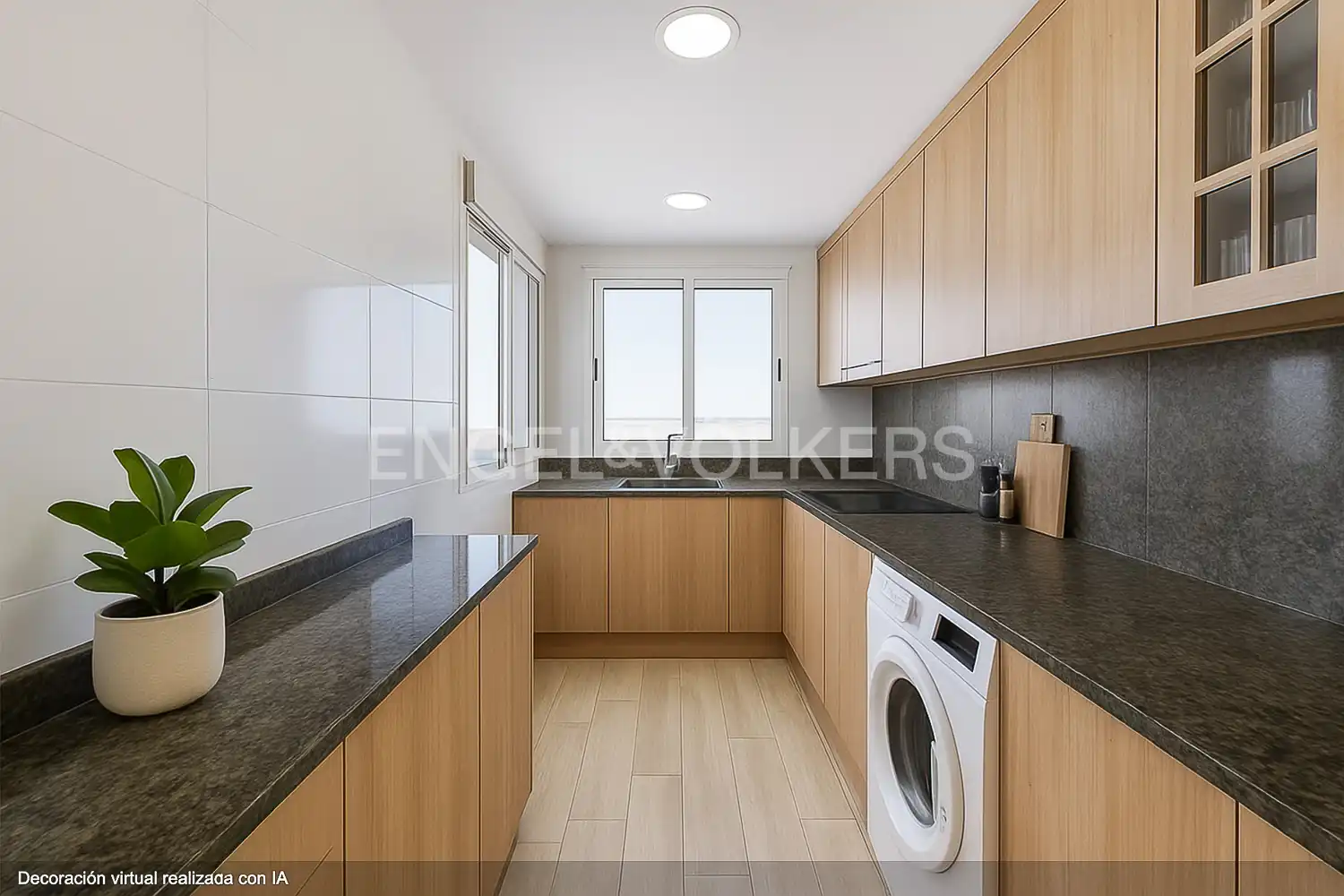 Küche von Dachboden zum Verkauf in Valencia mit Heizung, Privatgarten und Terrasse