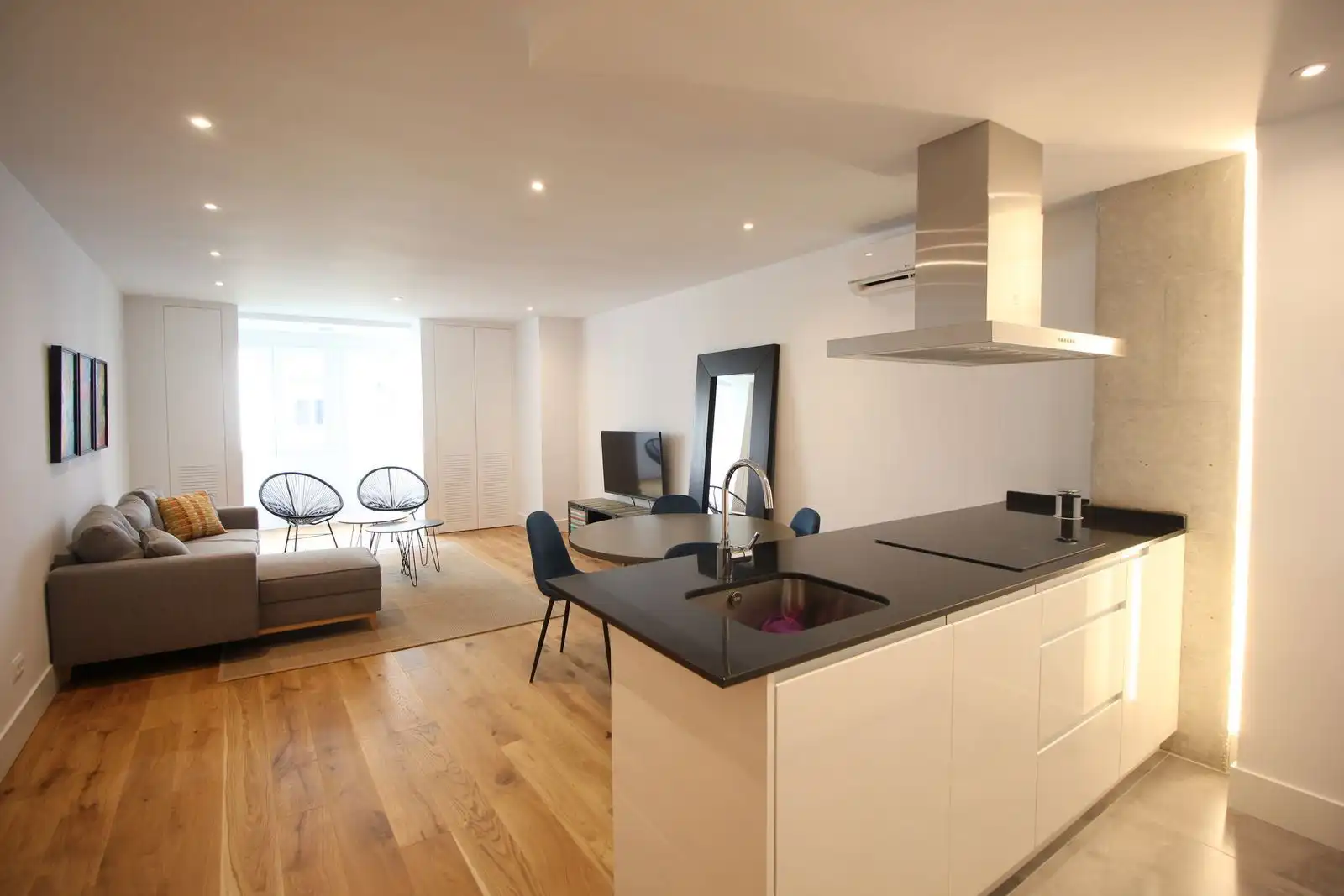 Sala de estar de Piso de alquiler en Madrid con Aire acondicionado, Calefacción y Parquet