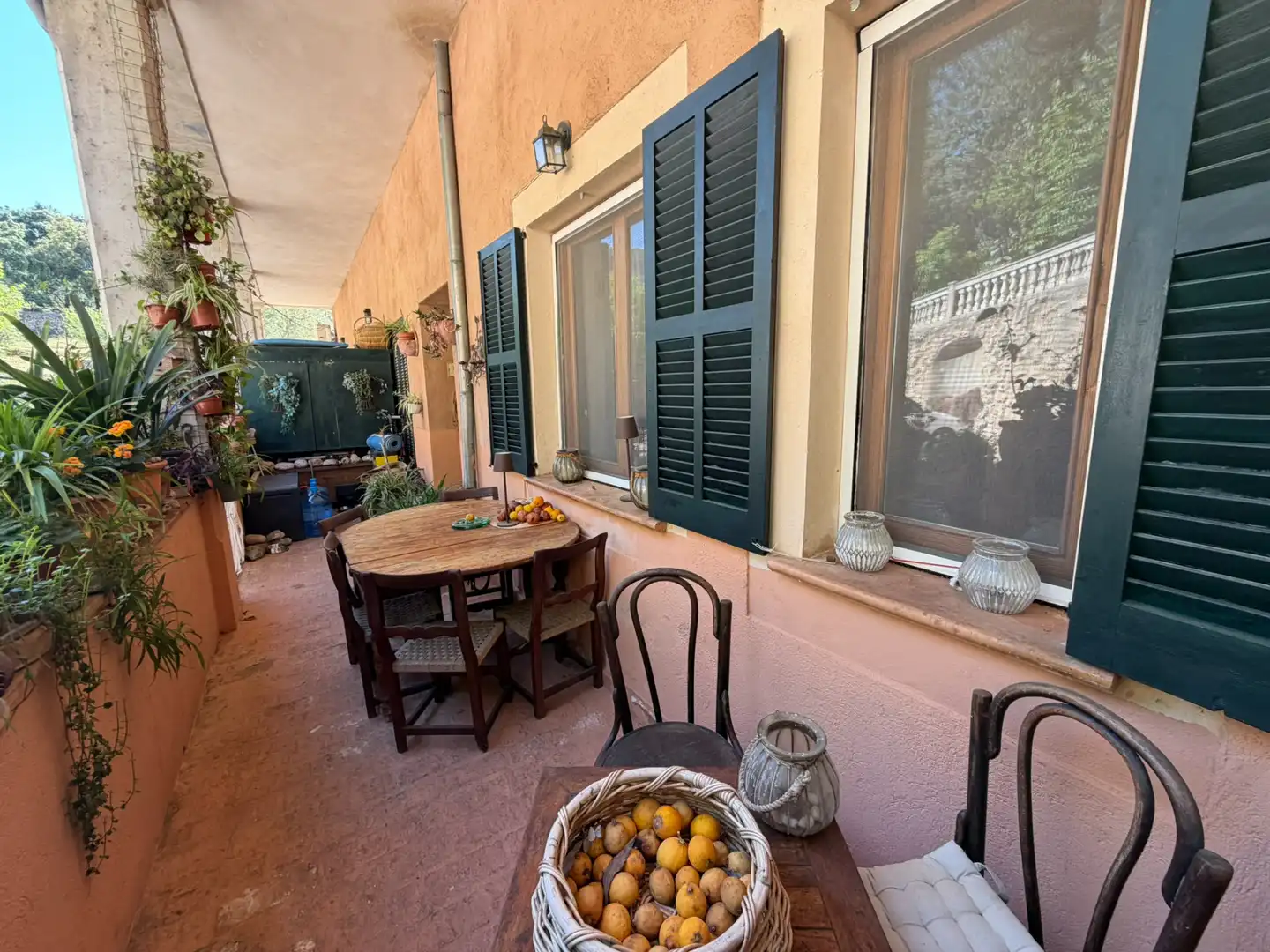 Terrasse von Wohnung zum Verkauf in Bunyola mit Heizung, Terrasse und Ofen