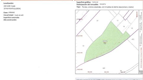 Terreno en venta en Carretera de La Seu d'Urgell s/n, Ponts