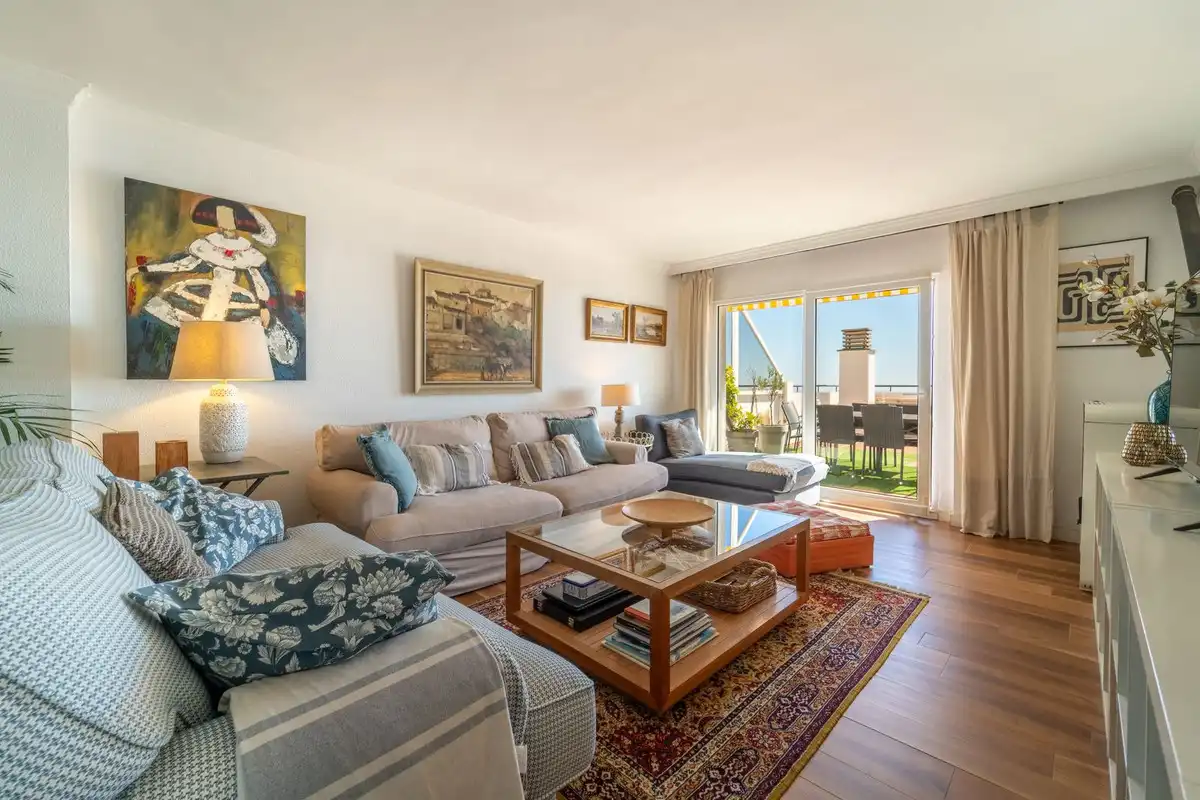 Living room of Apartments for sale in Benalmádena  with Air Conditioner, Private garden and Terrace