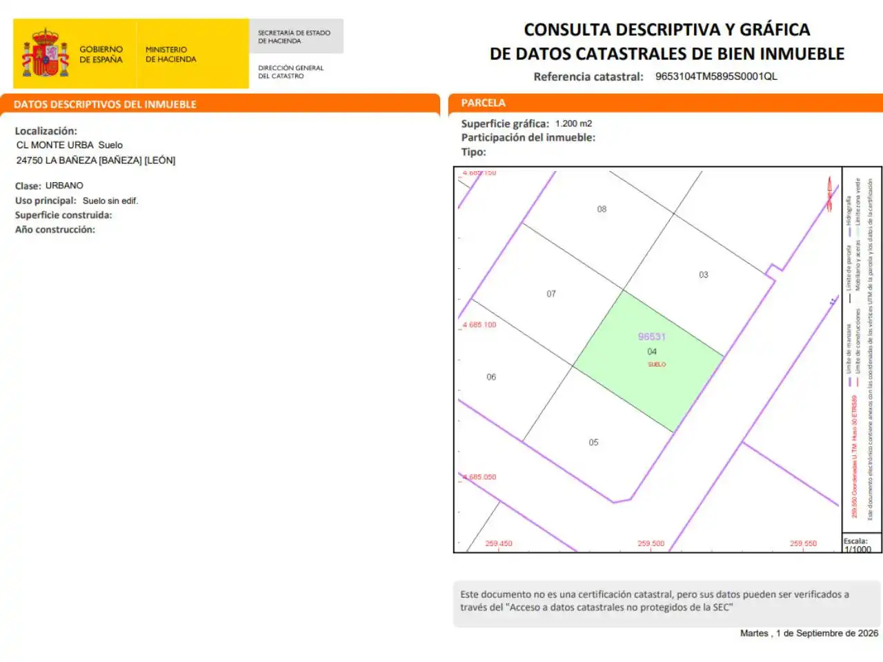 Terreno industrial en venta en La Bañeza 