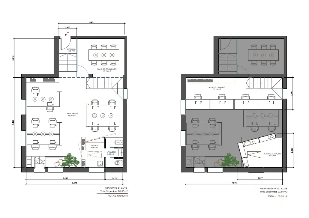 Büro zur Miete in Barcelona mit Klimaanlage, Heizung und Terrasse