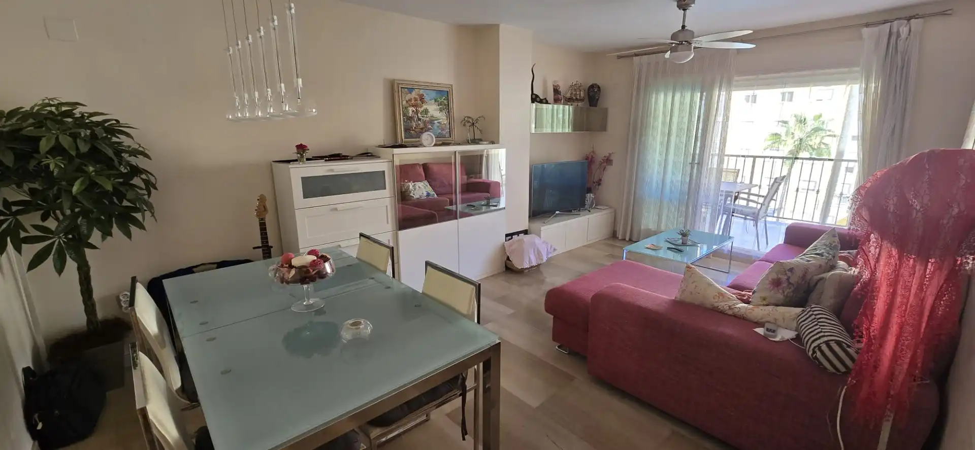 Living room of Flat for rent in Dénia  with Air Conditioner, Heating and Terrace