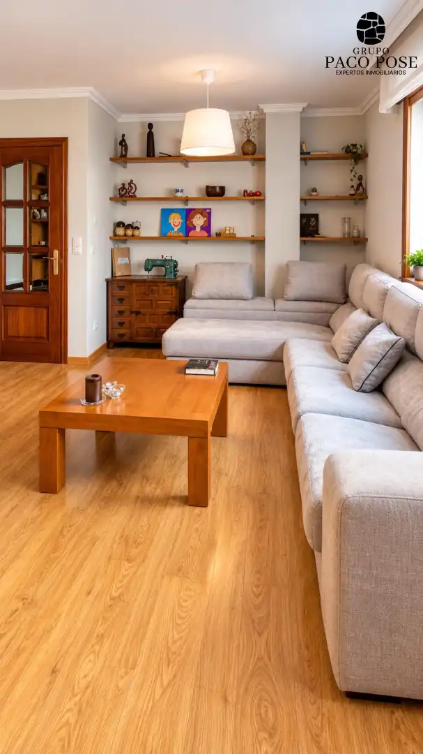 Sala de estar de Piso en venta en Arteixo con Calefacción, Terraza y Amueblado