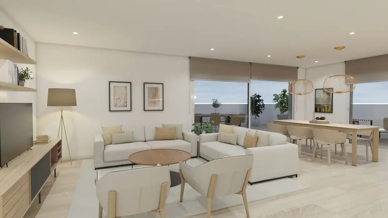Living room of Attic for sale in Murcia  with Air Conditioner, Terrace and Storage room