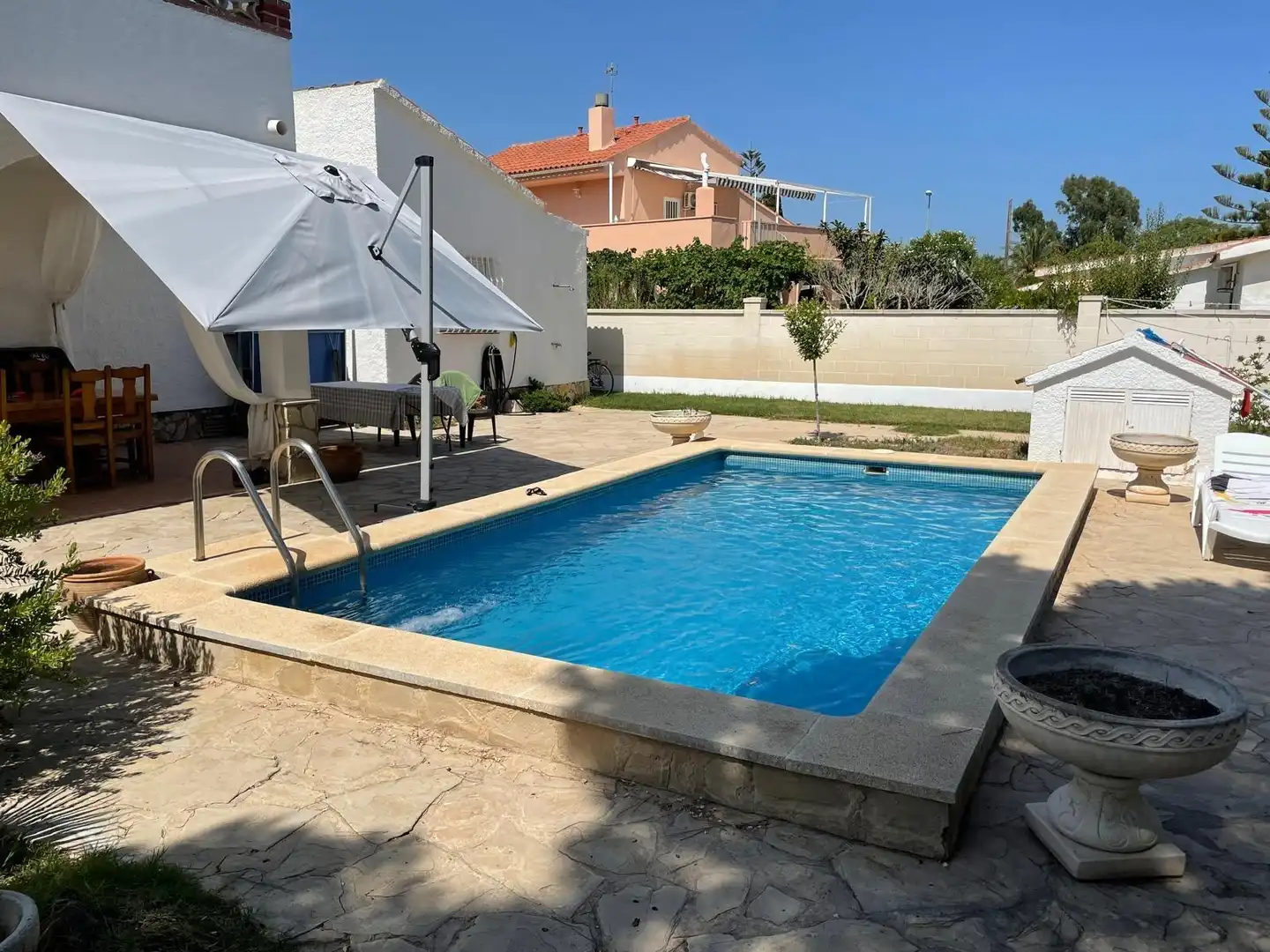Swimming pool of Houses for sale in Amposta  with Air Conditioner, Heating and Private garden