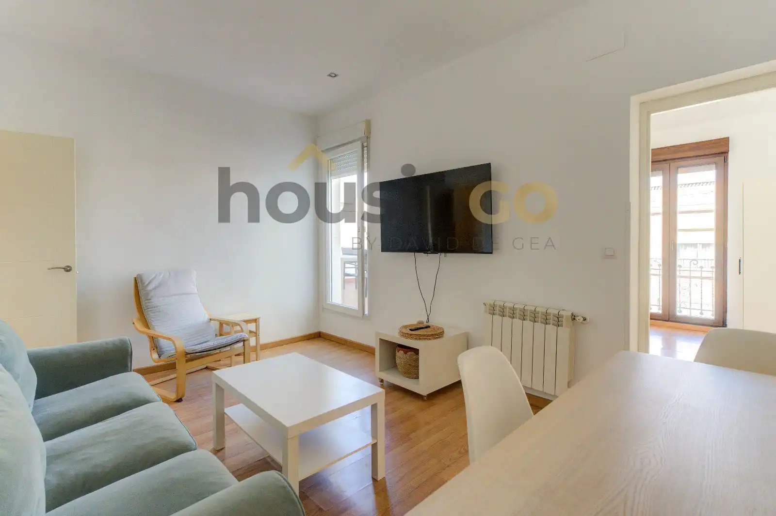 Wohnzimmer von Dachboden zur Miete in Madrid mit Klimaanlage, Heizung und Parkett