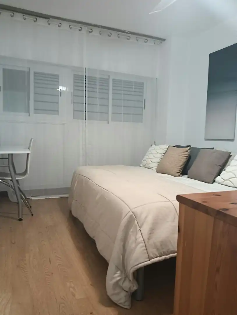 Bedroom of Flat for rent in Madrid  with Air Conditioner, Heating and Private garden