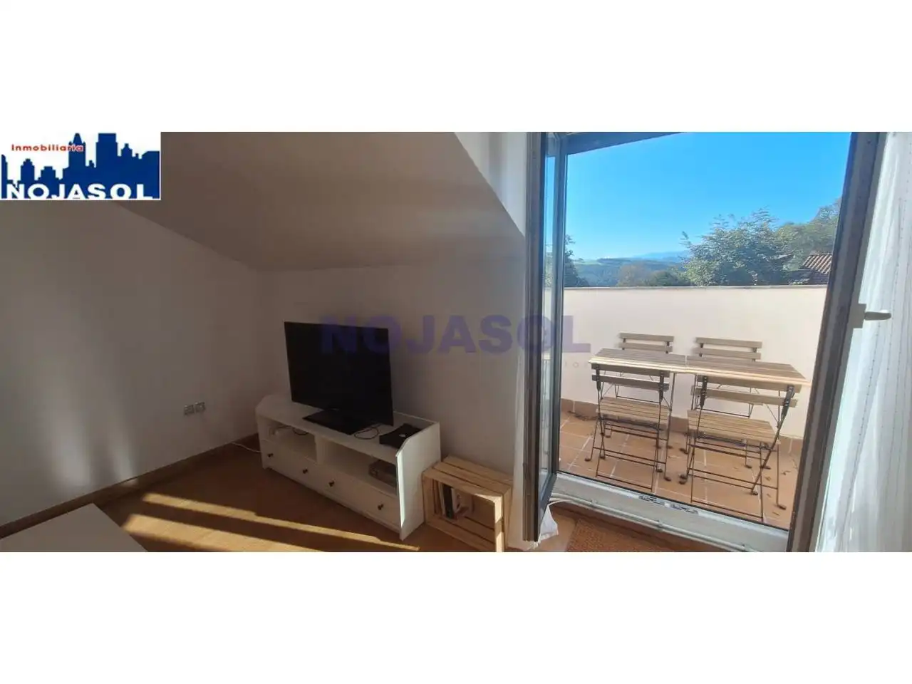 Terraza de Apartamento de alquiler en Meruelo con Parquet, Terraza y Amueblado