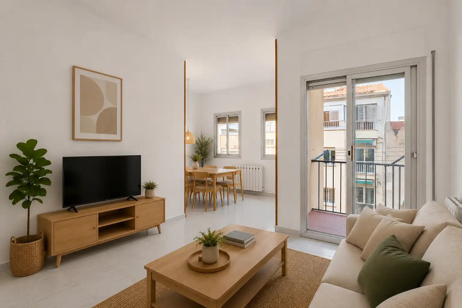 Sala d'estar de Pis en venda en Barcelona amb Balcó