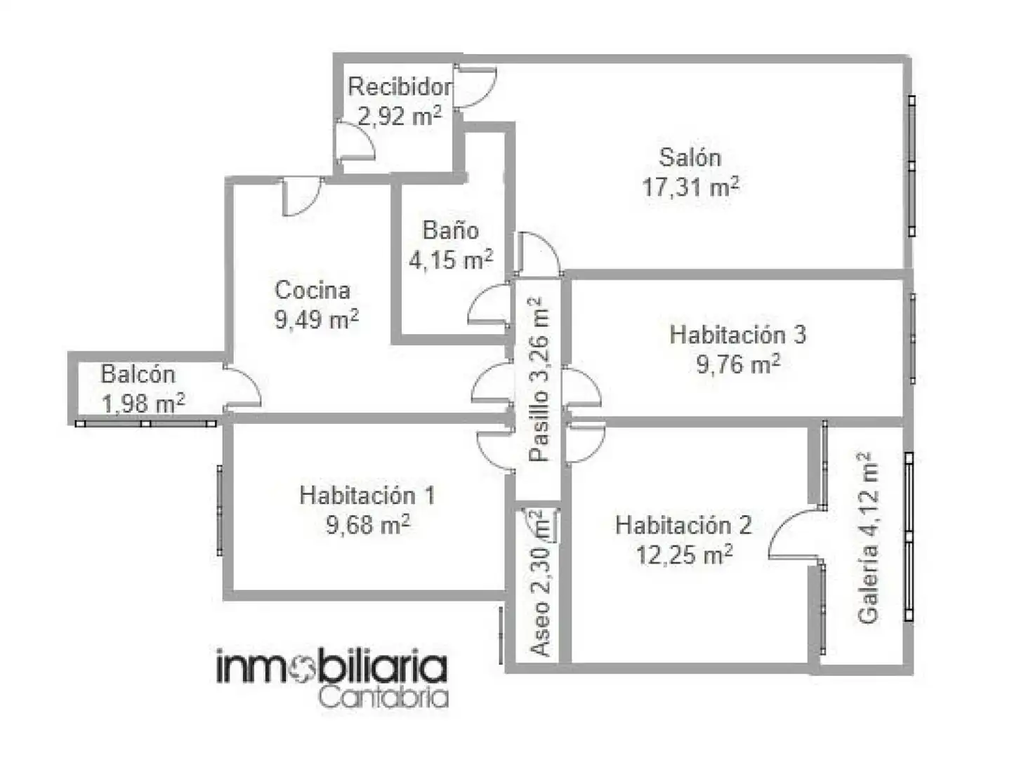 Wohnung zur Miete in Los Corrales de Buelna  mit Heizung, Privatgarten und Parkett