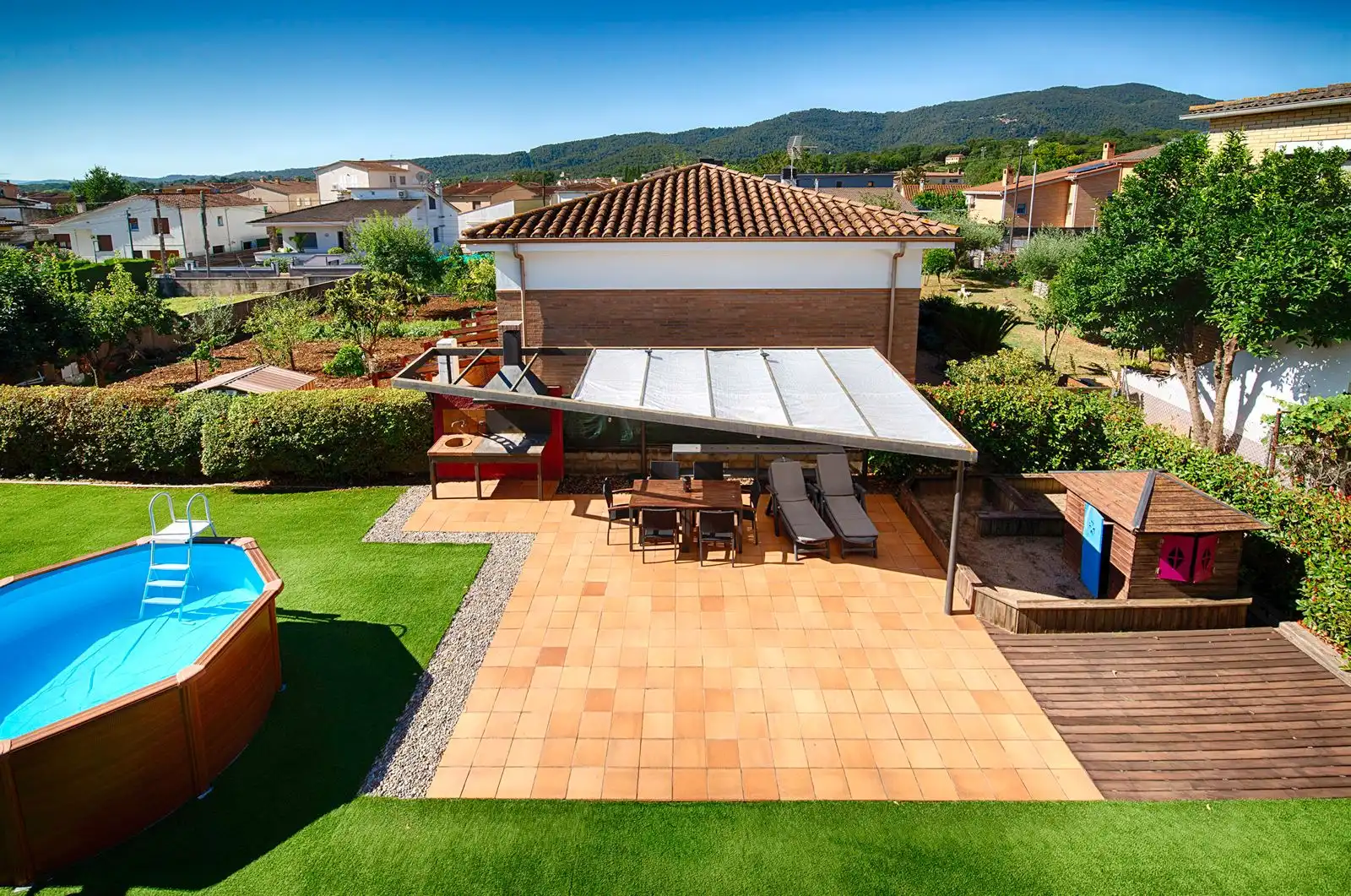 Terraza de Casa o chalet en venta en Porqueres con Calefacción, Jardín privado y Parquet