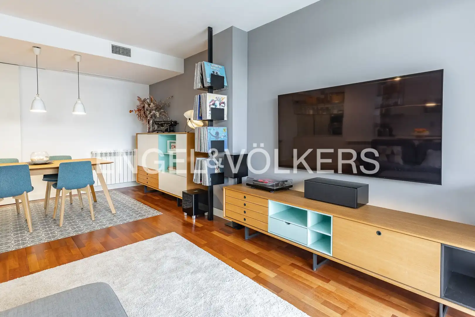 Sala de estar de Piso en venta en Sant Cugat del Vallès con Aire acondicionado, Calefacción y Jardín privado