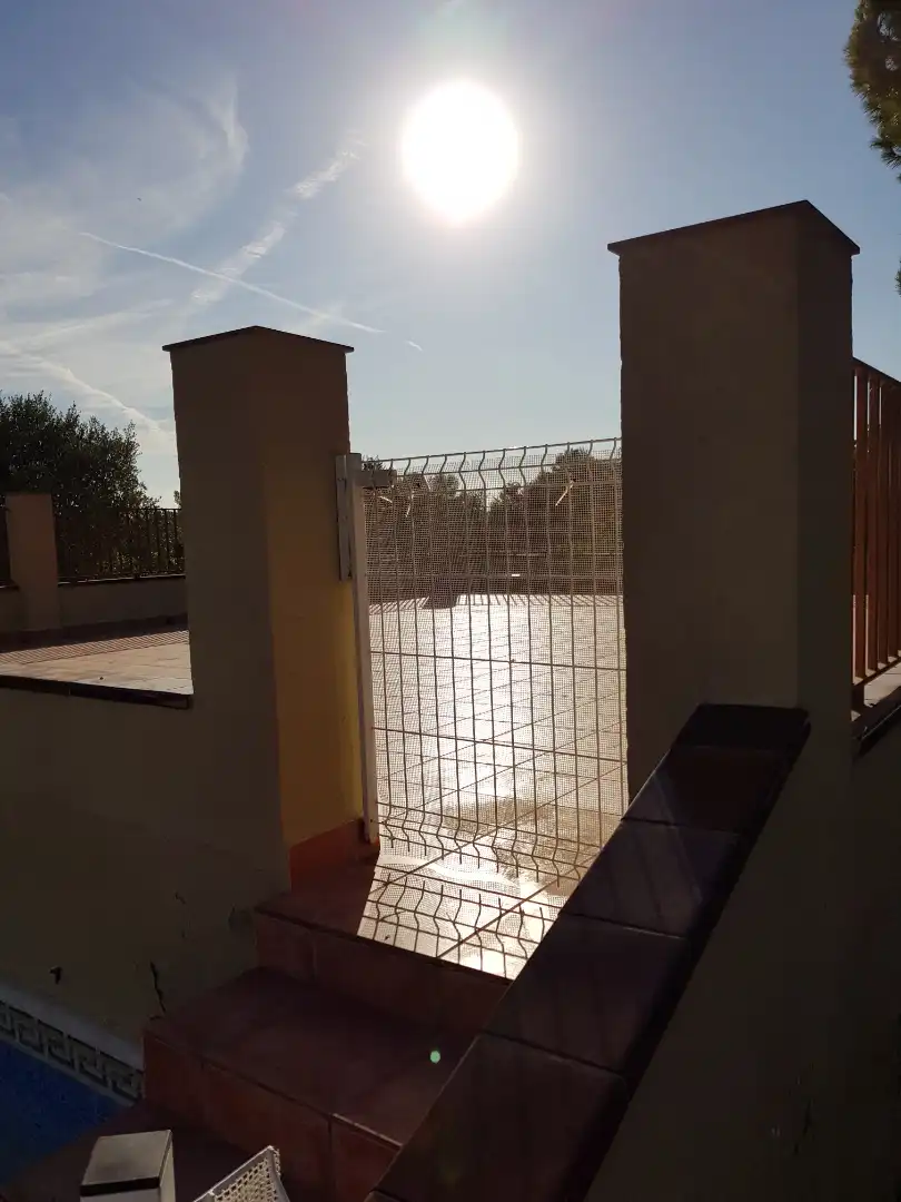 Terraza de Finca rústica en venta en Santa Oliva con Calefacción, Jardín privado y Piscina