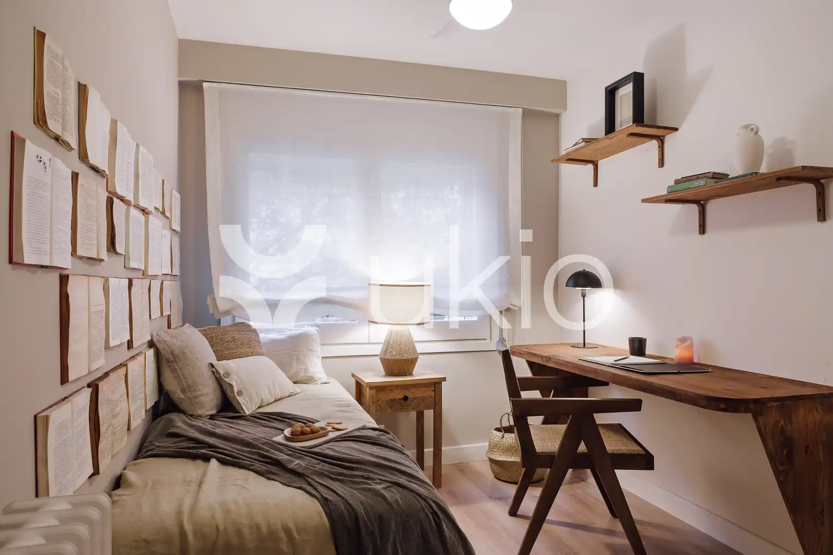 Schlafzimmer von Wohnungen zur Miete in Barcelona mit Klimaanlage, Heizung und Möbliert